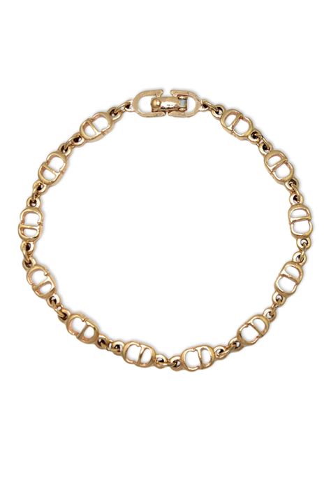 gold bracelets dior|Dior gold chain bracelet.